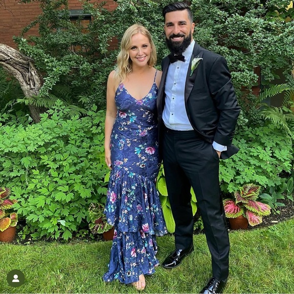 REVOLVE x House of Harlow 1960 Tania Slip Dress in Navy Floral Multi - Picture 5 of 5